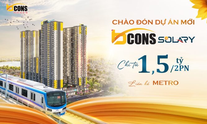 Bcons Solary chỉ từ 1,5 tỷ trên căn 2 phòng ngủ